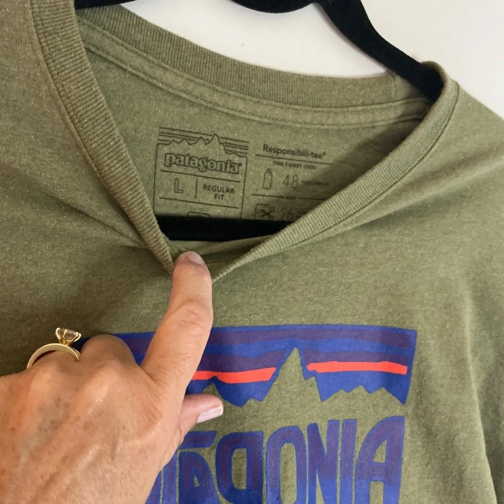 Patagonia Mens Fitz Roy Frostbite Responsibili-tee size Large - Picture 3 of 4